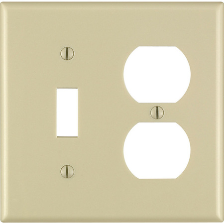 LEVITON Wall Plate 2G Tog Ivory 86005-000